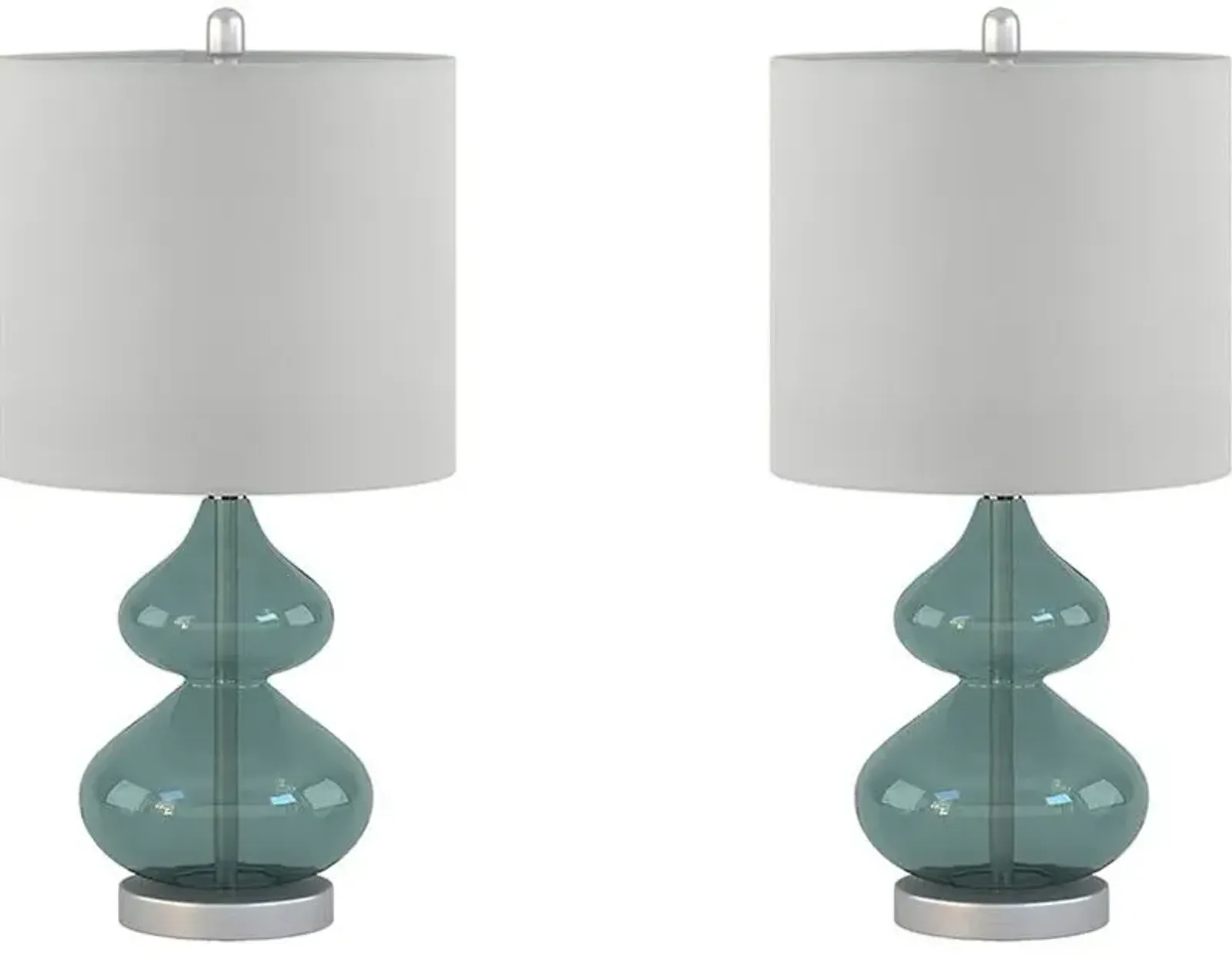 Olliix by 510 Design Blue Set of 2 Ellipse Table Lamps