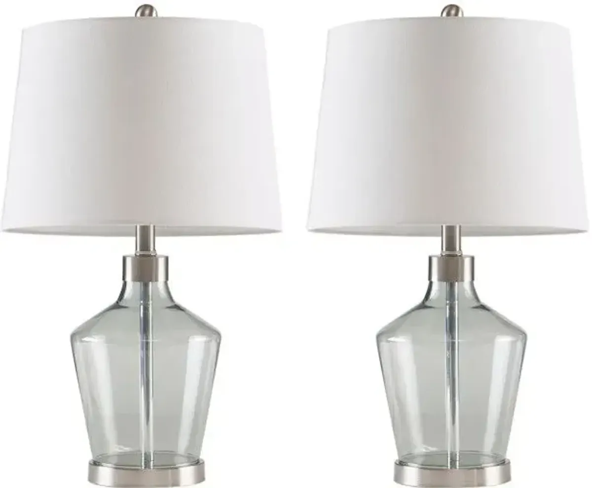 Olliix by 510 Design Grey Set of 2 Harmony Table Lamps