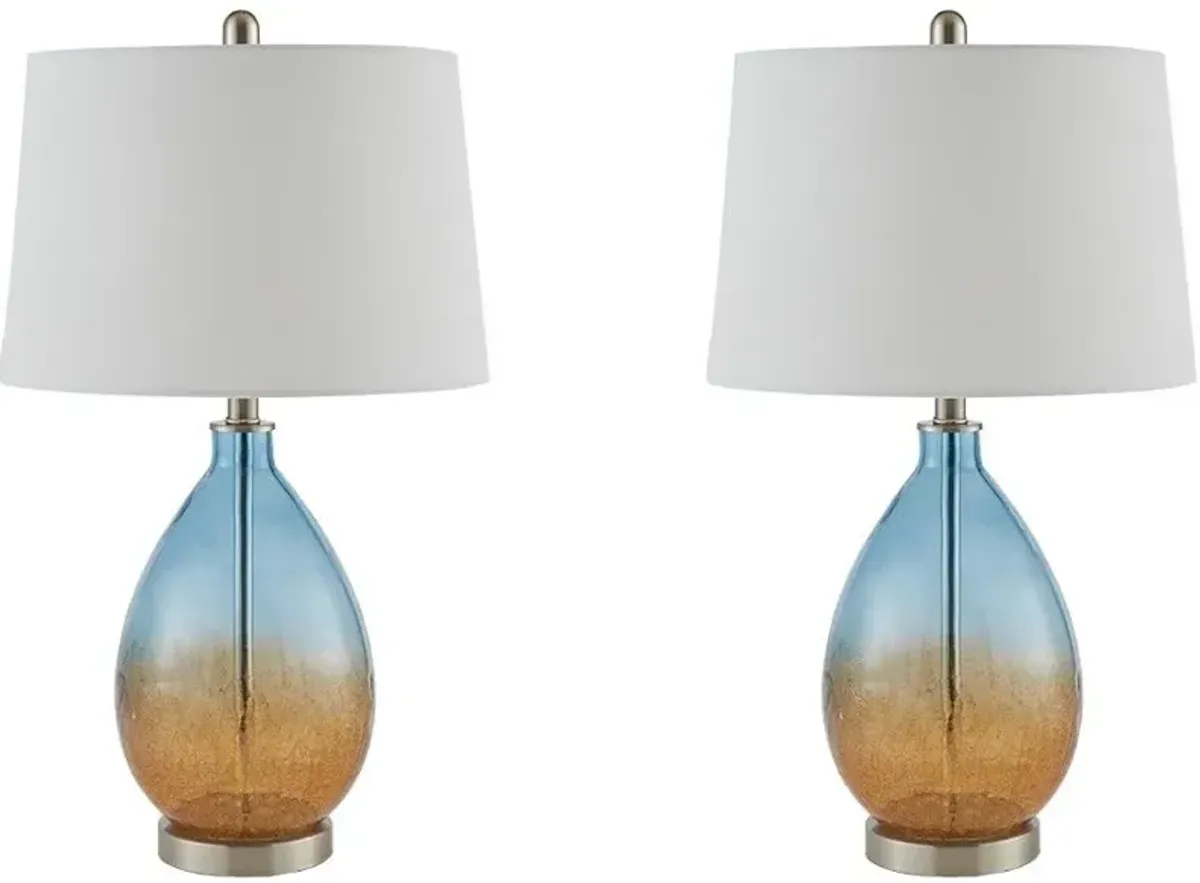 Olliix by 510 Design Blue Set of 2 Cortina Table Lamps