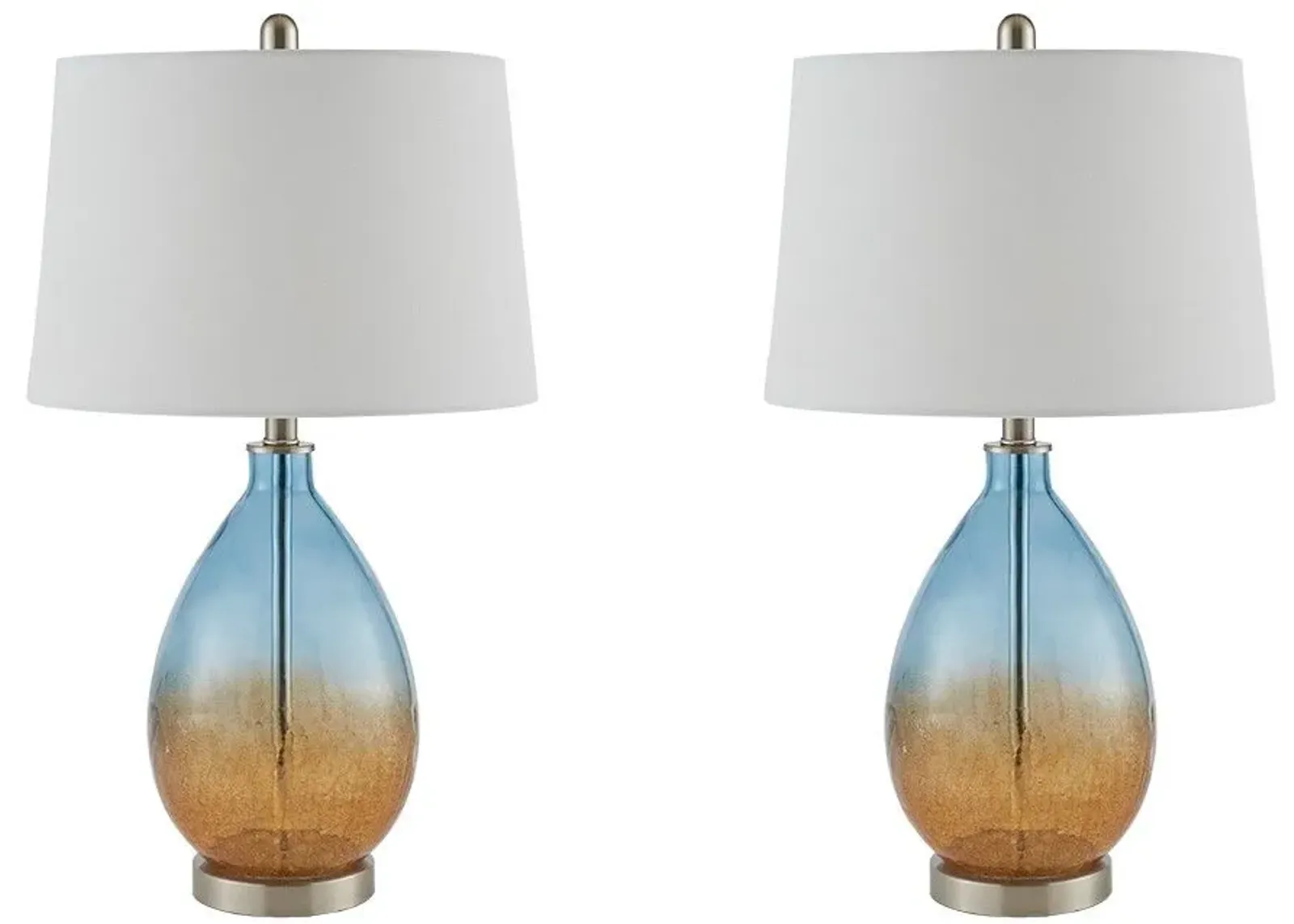 Olliix by 510 Design Blue Set of 2 Cortina Table Lamps