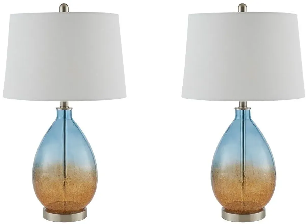 Olliix by 510 Design Blue Set of 2 Cortina Table Lamps