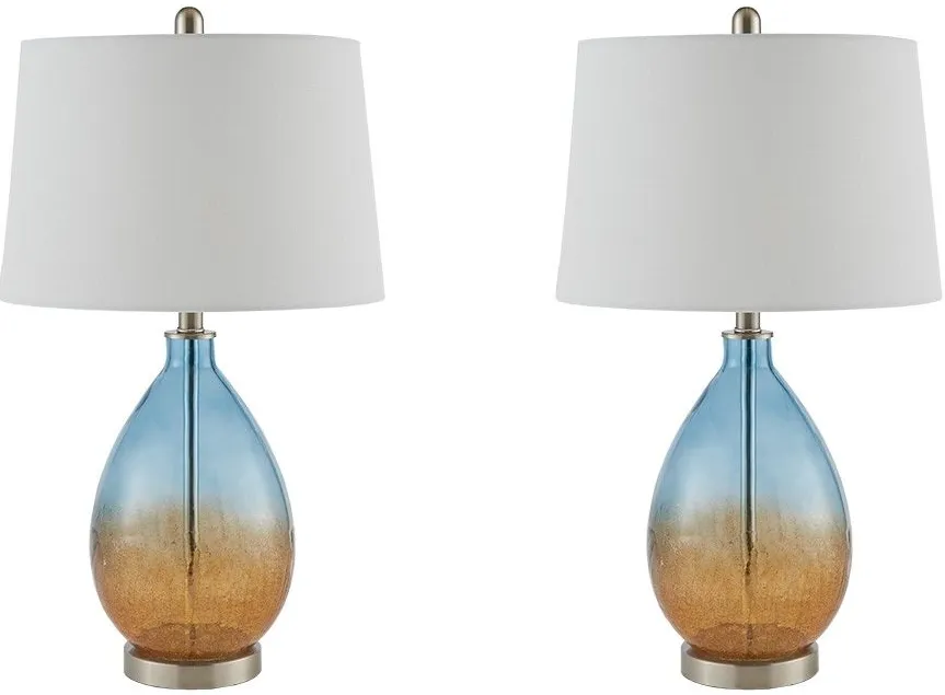 Olliix by 510 Design Blue Set of 2 Cortina Table Lamps