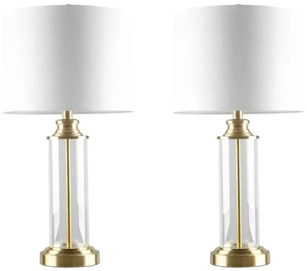 Olliix by 510 Design Clarity 2 Gold Table Lamp Set