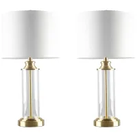 Olliix by 510 Design Clarity 2 Gold Table Lamp Set
