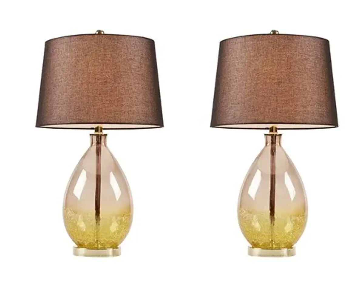 Olliix by 510 Design Cortina Gold Table Lamp Set Of 2