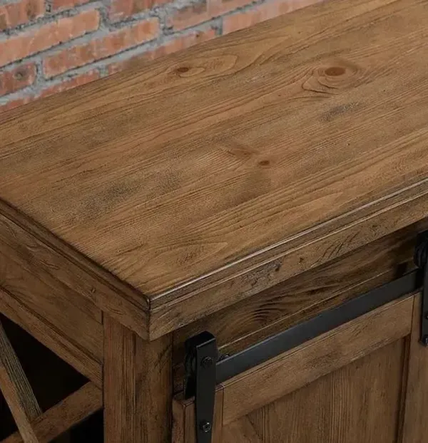 American Heritage Billiards Light Brown Gateway Bar Cart in Harvest