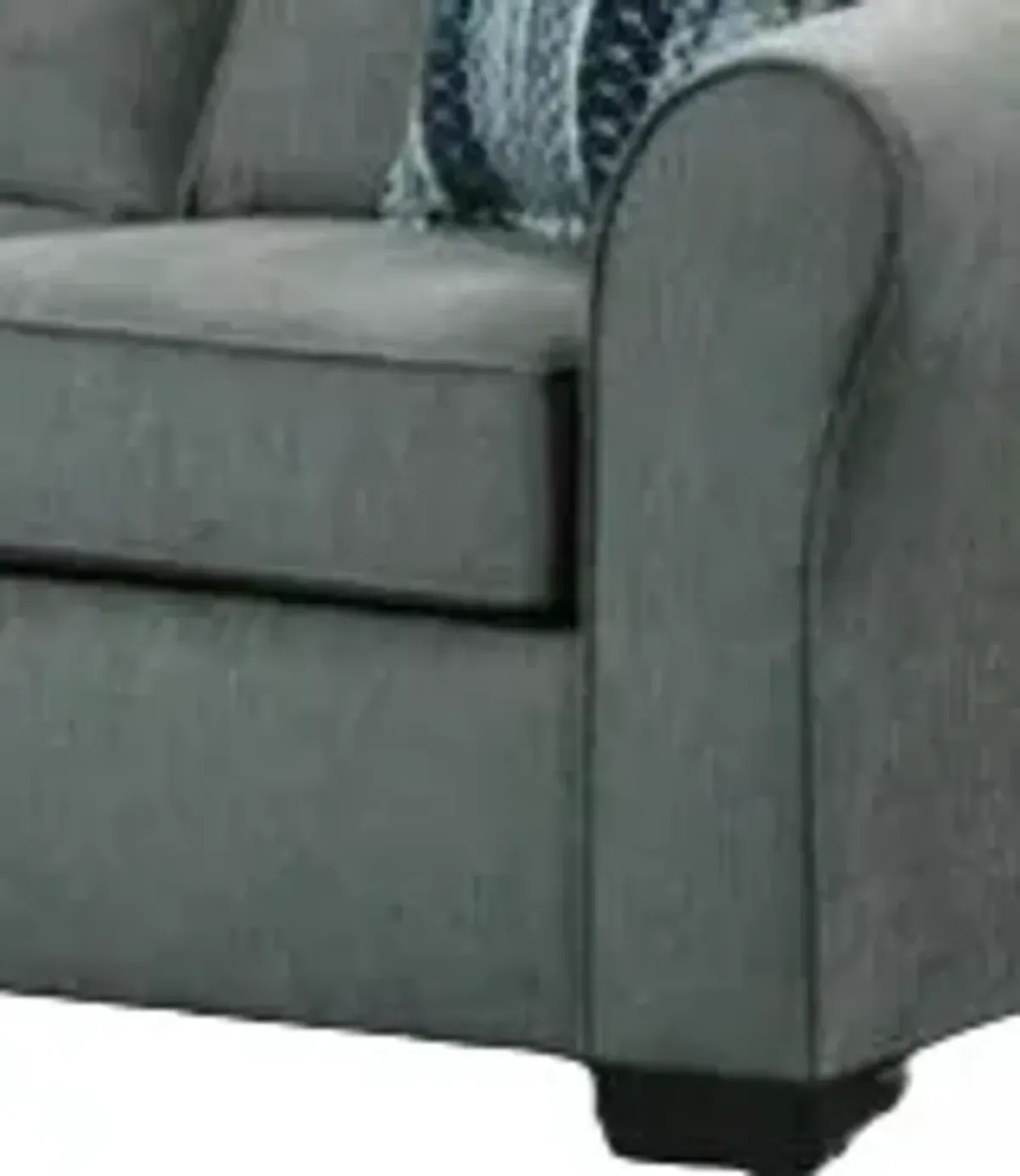 Fusion Furniture Britta Greystone 2-Piece Gray Left Side Facing Chaise Sectional