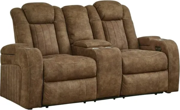 Signature Design by Ashley® Wolfridge Brindle Power Reclining Loveseat