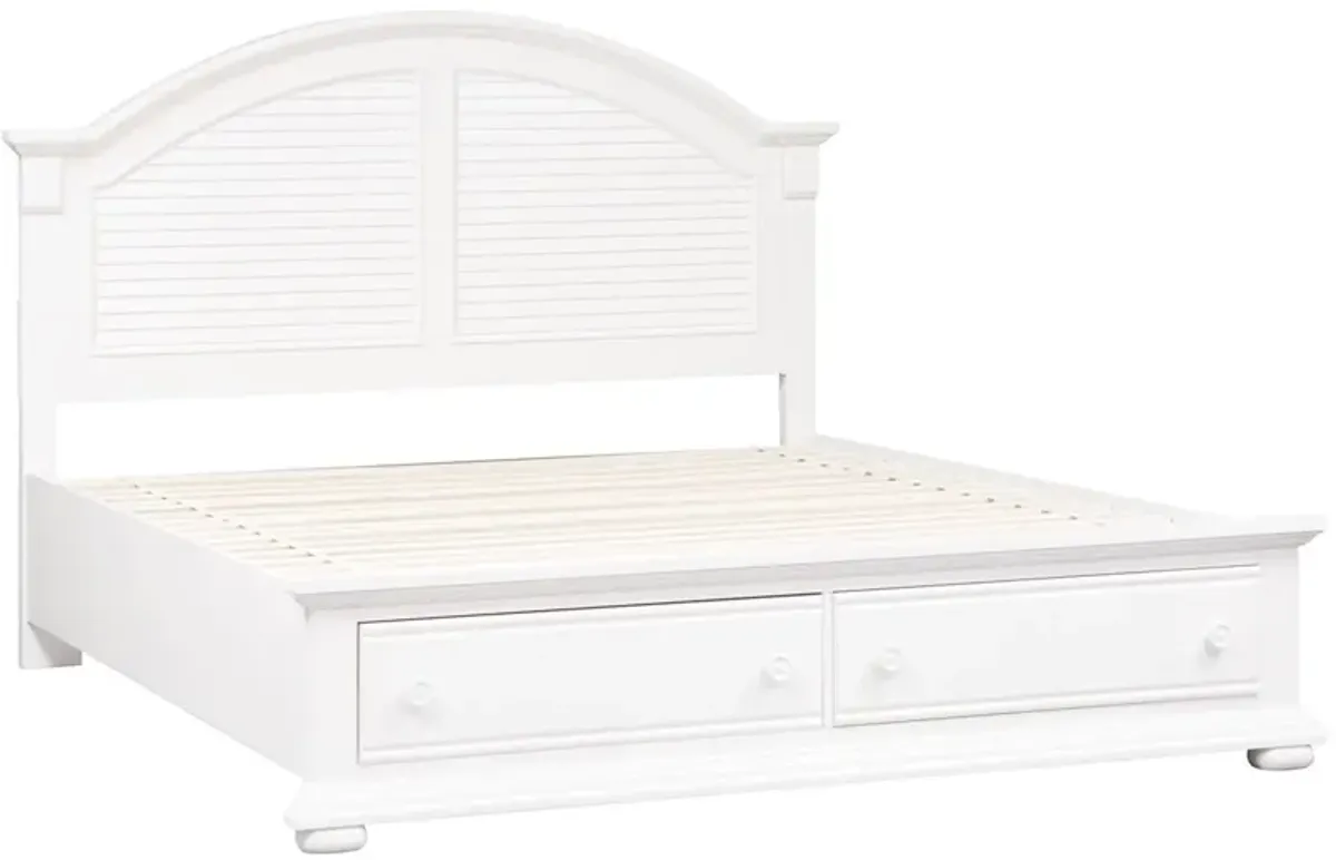 Liberty Furniture Summer House I Oyster White King Storage Bed