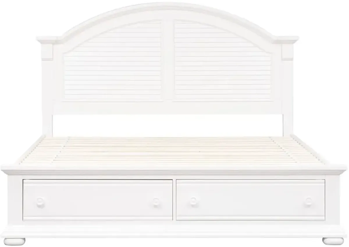 Liberty Furniture Summer House I Oyster White King Storage Bed