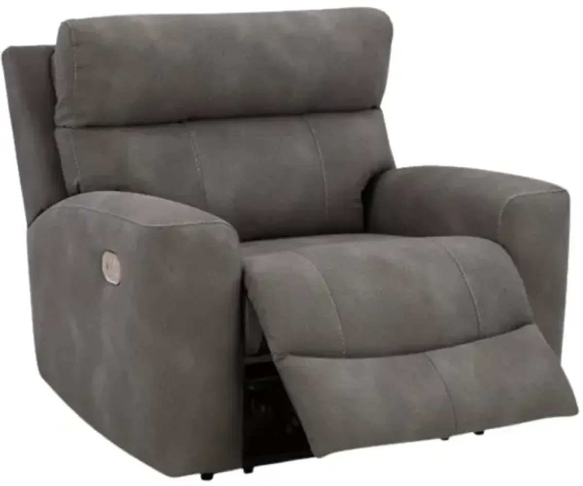 Signature Design by Ashley® Next-Gen DuraPella Slate Power Recliner with Adjustable Headrest