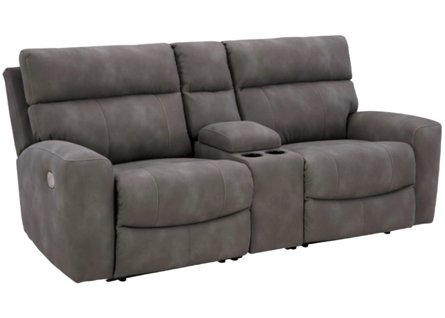 Signature Design by Ashley® Next-Gen DuraPella 3-Piece Slate Power Reclining Sectional Loveseat with Console