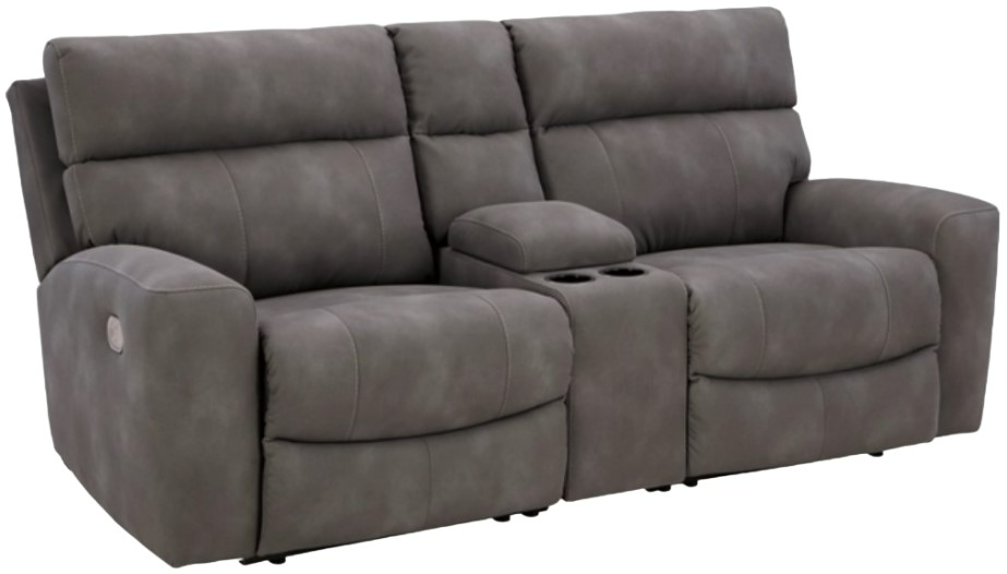 Signature Design by Ashley® Next-Gen DuraPella 3-Piece Slate Power Reclining Sectional Loveseat with Console