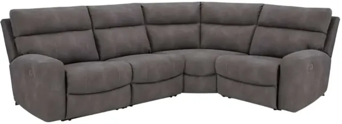 Signature Design by Ashley® Next-Gen DuraPella 4-Piece Slate Power Reclining Sectional