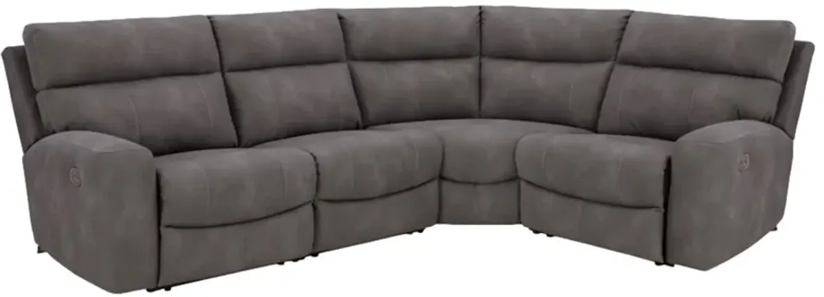 Signature Design by Ashley® Next-Gen DuraPella 4-Piece Slate Power Reclining Sectional