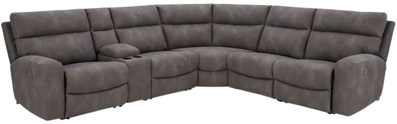 Signature Design by Ashley® Next-Gen DuraPella 6-Piece Slate Power Reclining Sectional