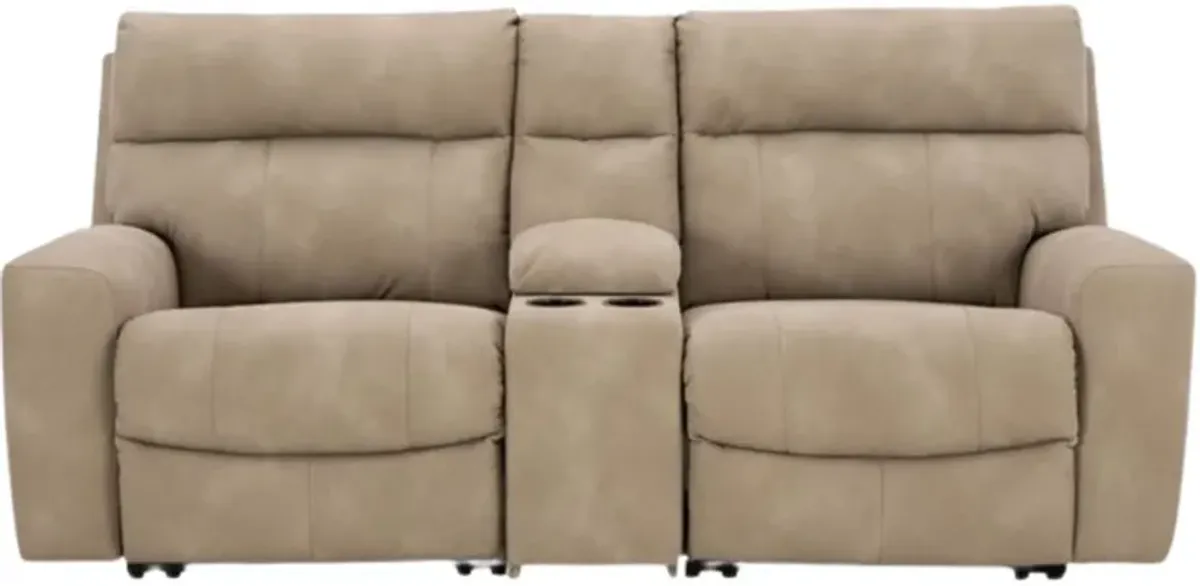 Signature Design by Ashley® Next-Gen DuraPella 3-Piece Sand Power Reclining Sectional Loveseat with Console