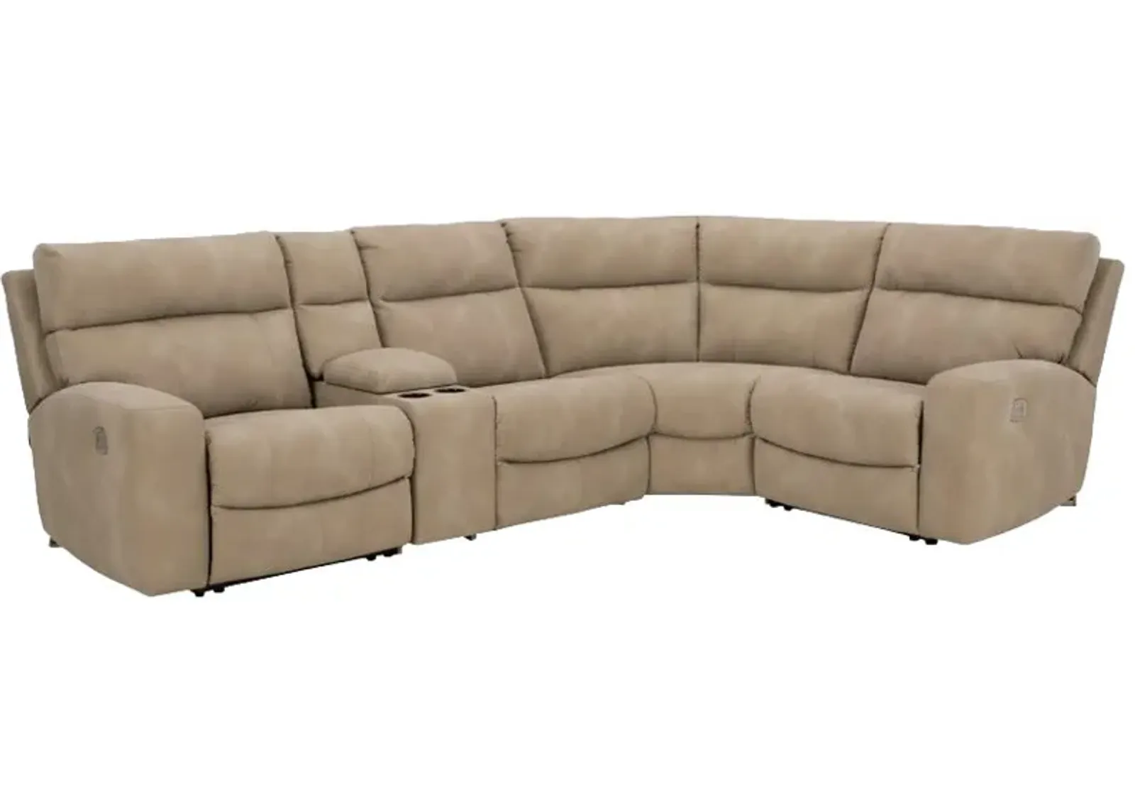 Signature Design by Ashley® Next-Gen DuraPella 5-Piece Sand Power Reclining Sectional with Console