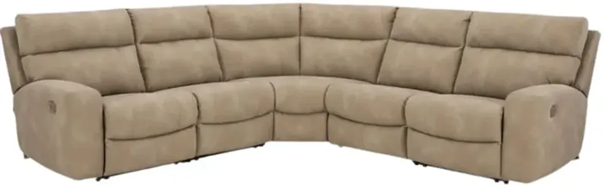 Signature Design by Ashley® Next-Gen DuraPella 5-Piece Sand Power Reclining Sectional