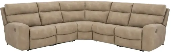 Signature Design by Ashley® Next-Gen DuraPella 5-Piece Sand Curved Power Reclining Sectional