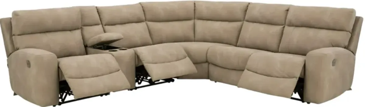 Signature Design by Ashley® Next-Gen DuraPella 6-Piece Sand Power Reclining Sectional