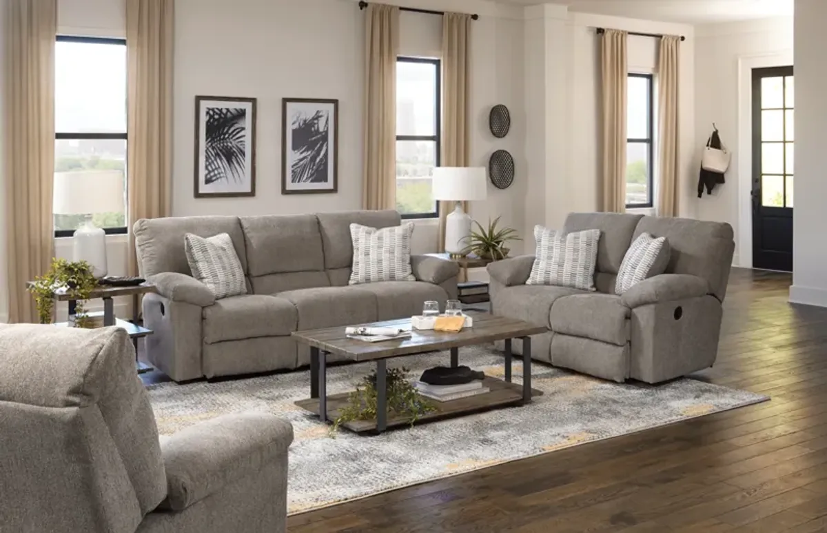 iAmerica Childers Stonewash Power Reclining Loveseat