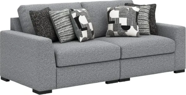 Benchcraft® Bealton 2-Piece Pepper/Salt Small Spaced Sectional