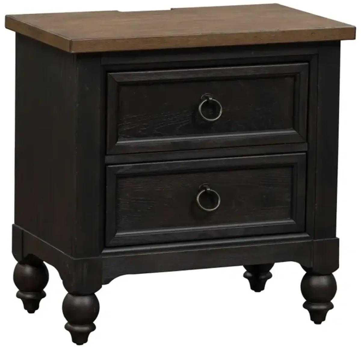 Liberty Furniture Americana Farmhouse Black Nightstand