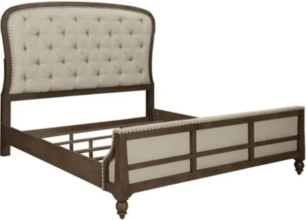 Liberty Furniture Americana Farmhouse Beige/Dusty Taupe King Shelter Bed