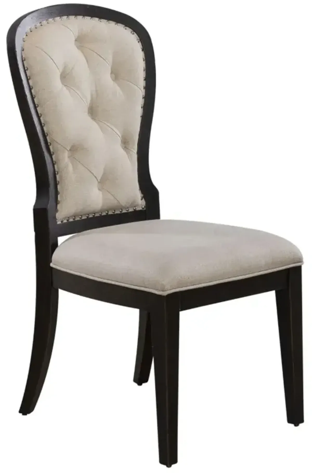 Liberty Furniture Americana Farmhouse Black/Dusty Taupe Upholstered Side Chair