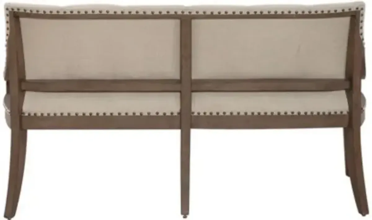Liberty Furniture Americana Farmhouse Beige/Dusty Taupe Shelter Dining Bench