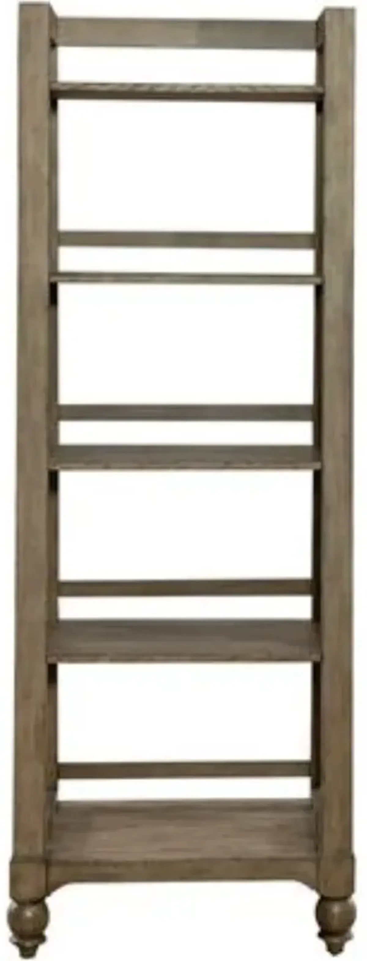 Liberty Furniture Americana Farmhouse Dusty Taupe Leaning Pier Bookcase