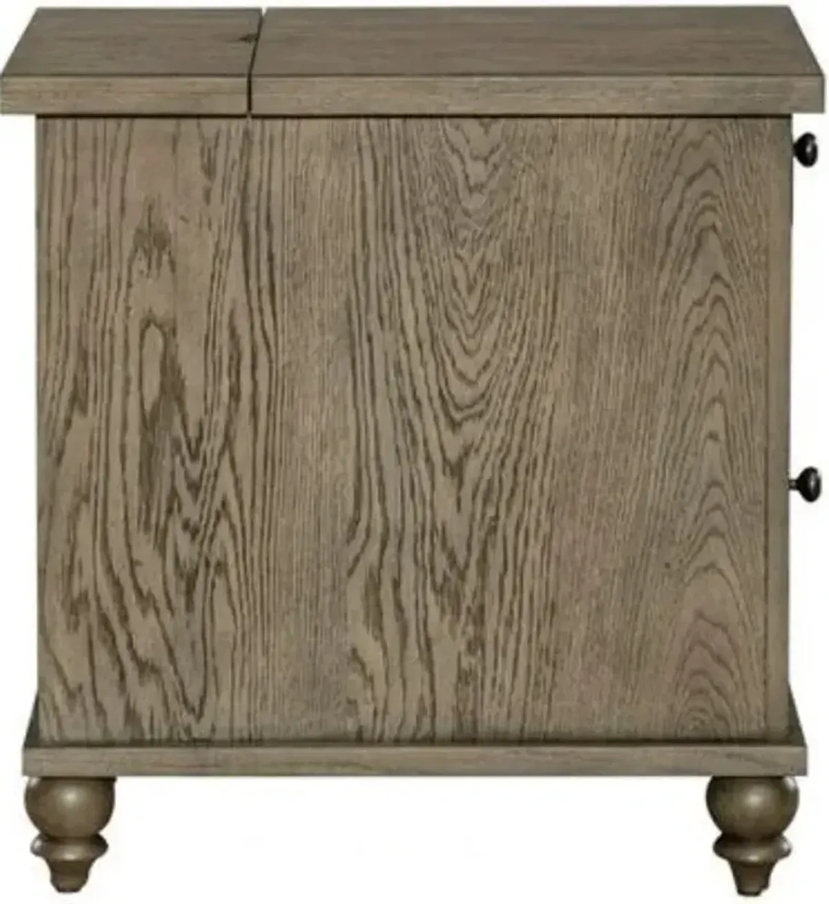 Liberty Furniture Americana Farmhouse Dusty Taupe Chairside Table