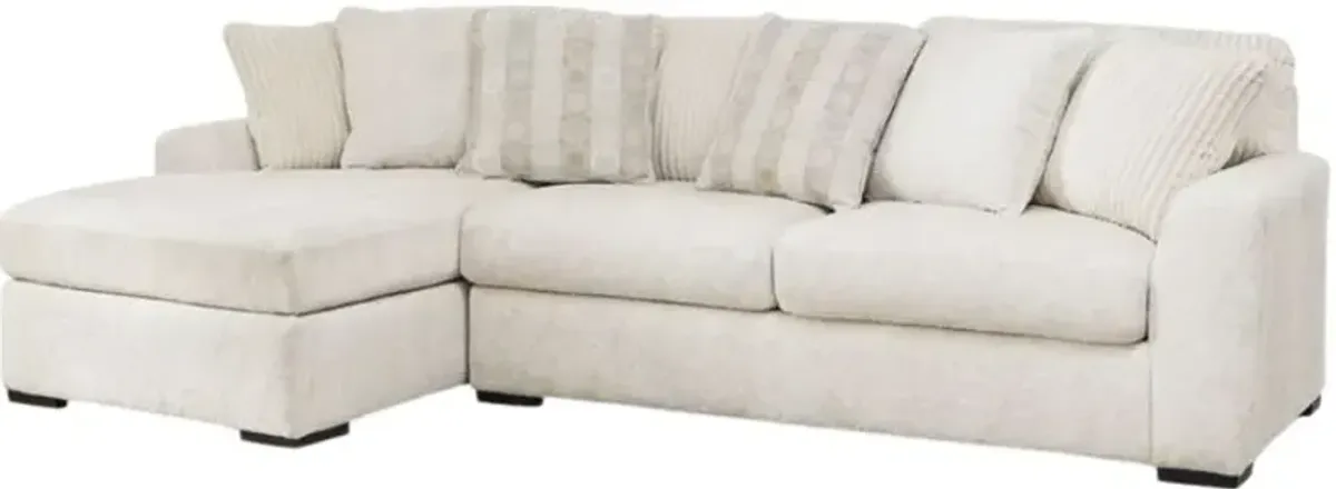 Signature Design by Ashley® Chessington 2-Piece Ivory Left-Arm Facing Sofa Sectional and Chaise