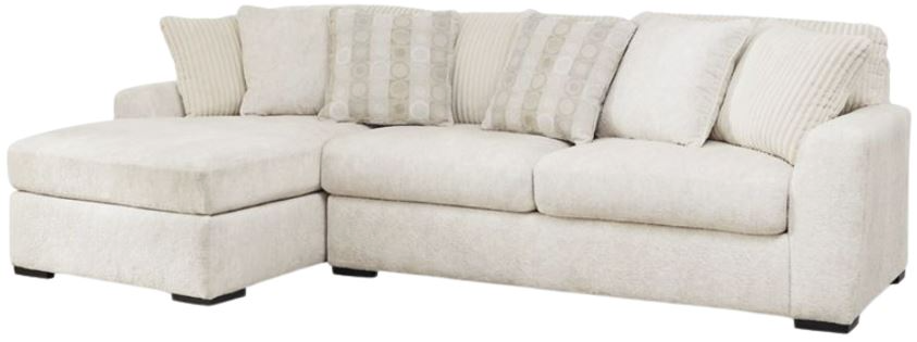Signature Design by Ashley® Chessington 2-Piece Ivory Left Arm Facing Sectional with Chaise