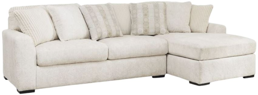Signature Design by Ashley® Chessington 2-Piece Ivory Right Arm Facing Sectional with Chaise