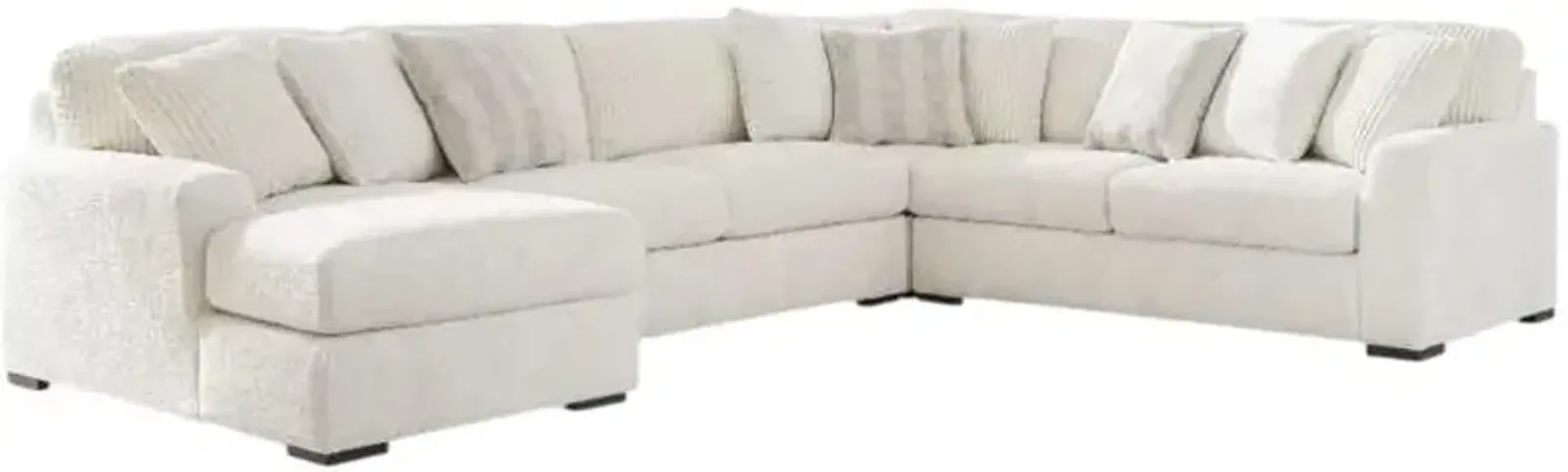 Signature Design by Ashley® Chessington 4-Piece Ivory Left-Arm Facing Sofa Sectional and Chaise