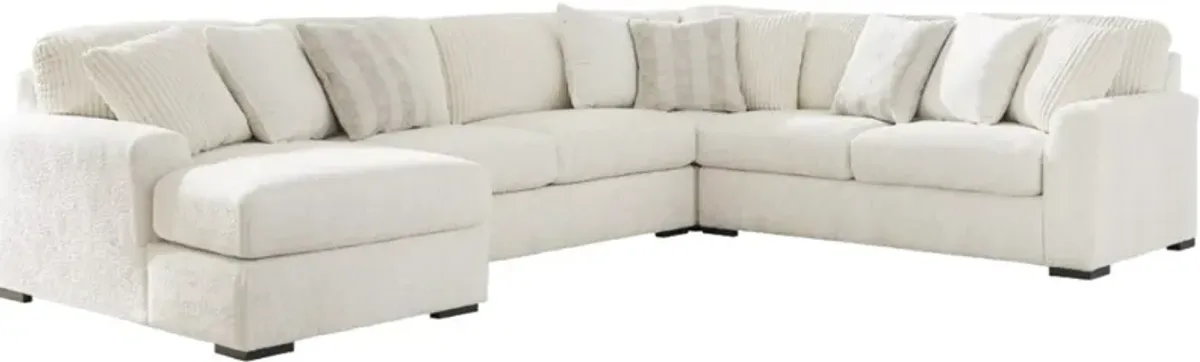 Signature Design by Ashley® Chessington 4-Piece Ivory Left-Arm Facing Sofa Sectional and Chaise