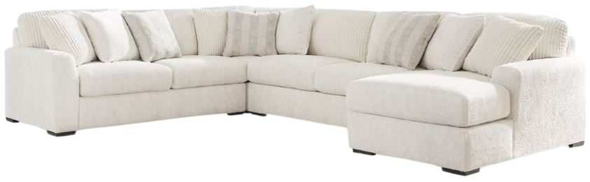 Signature Design by Ashley® Chessington 4-Piece Ivory Right-Arm Facing Sofa Sectional and Chaise