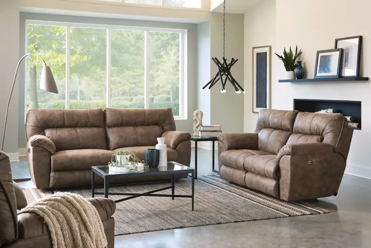 iAmerica Collins Coffee Power Reclining Loveseat