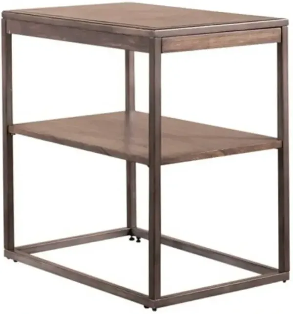 Liberty Furniture Jamestown Tobacco Chair Side Table with Black Base