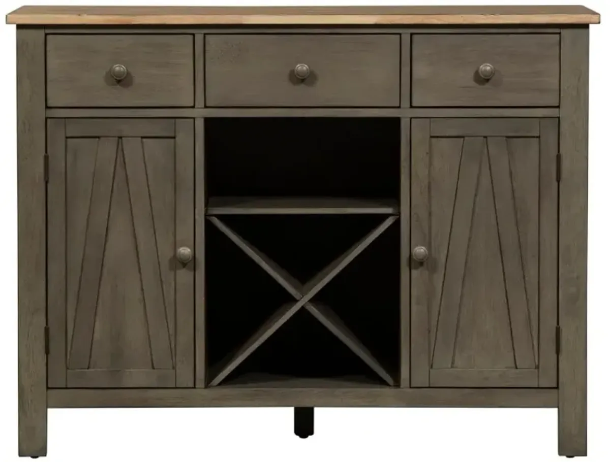 Liberty Furniture Lindsey Farm Gray/Sandstone Server