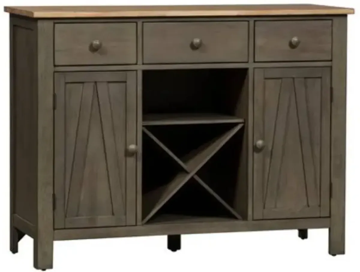 Liberty Furniture Lindsey Farm Gray/Sandstone Server