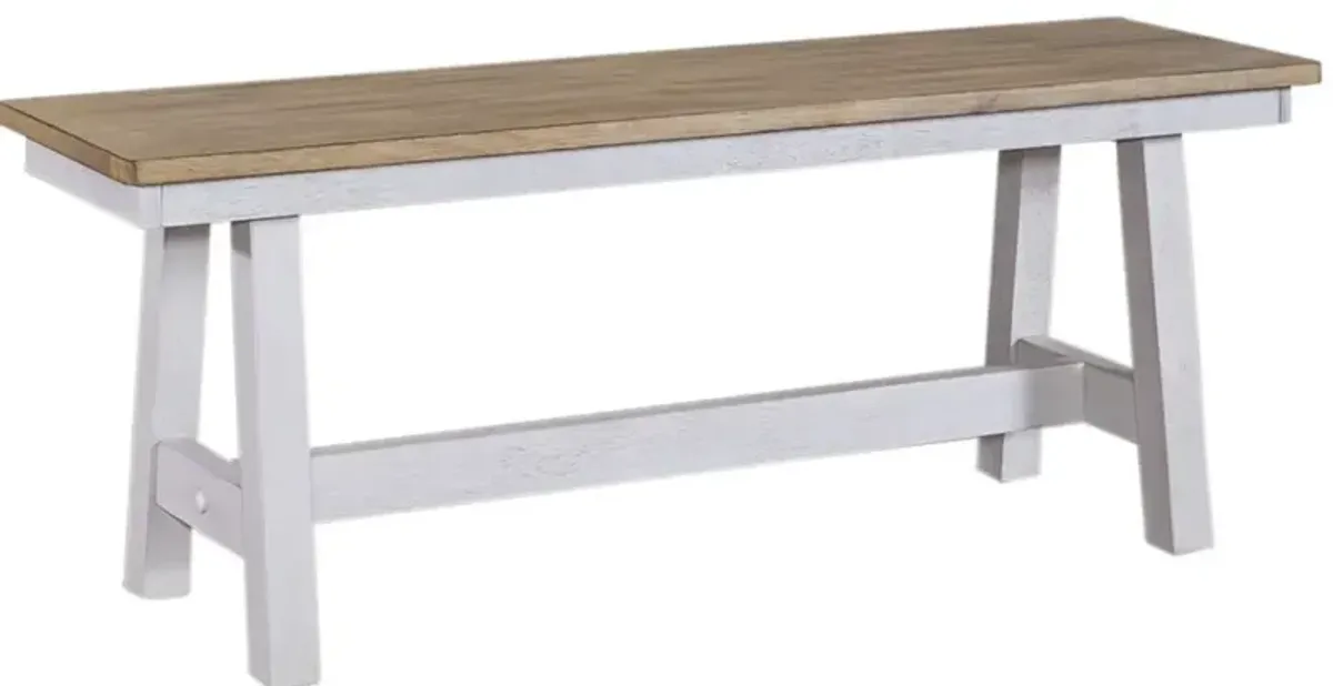 Liberty Furniture Lindsey Farm Sandstone/Weathered White Bench