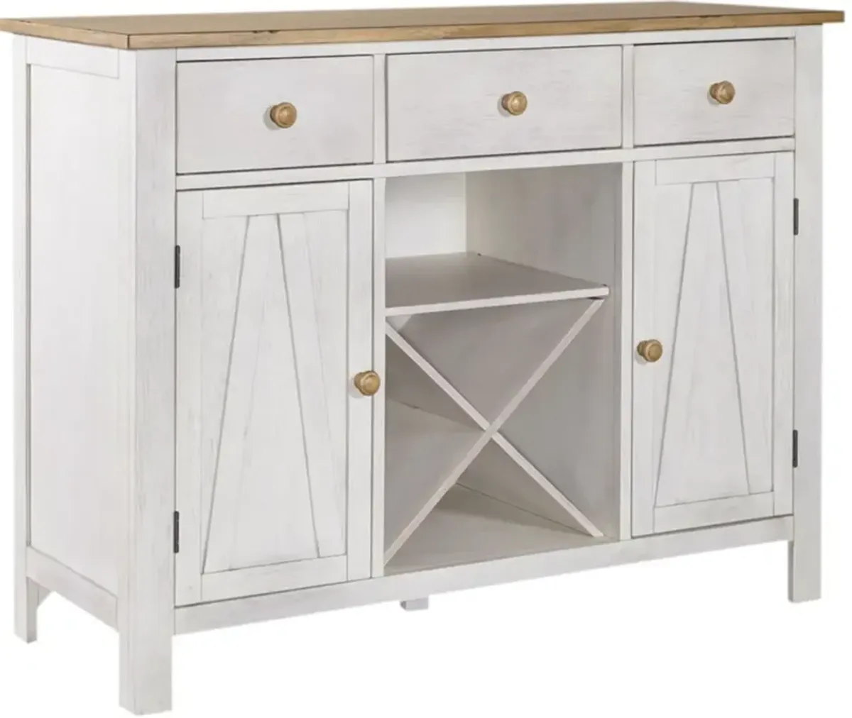 Liberty Furniture Lindsey Farm Weathered White Server