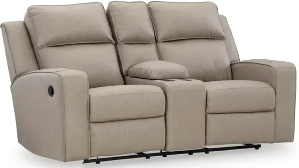 Signature Design by Ashley® Lavenhorne Pebble Reclining Loveseat with Console