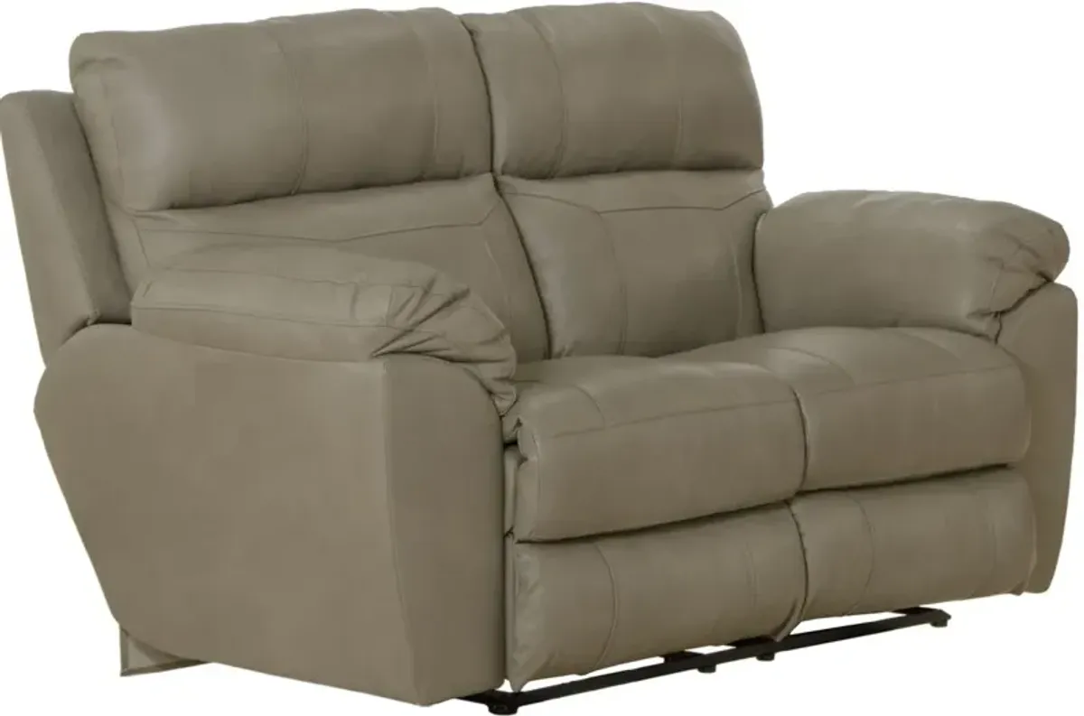 iAmerica Veneto Putty Power Lay Flat Reclining Loveseat