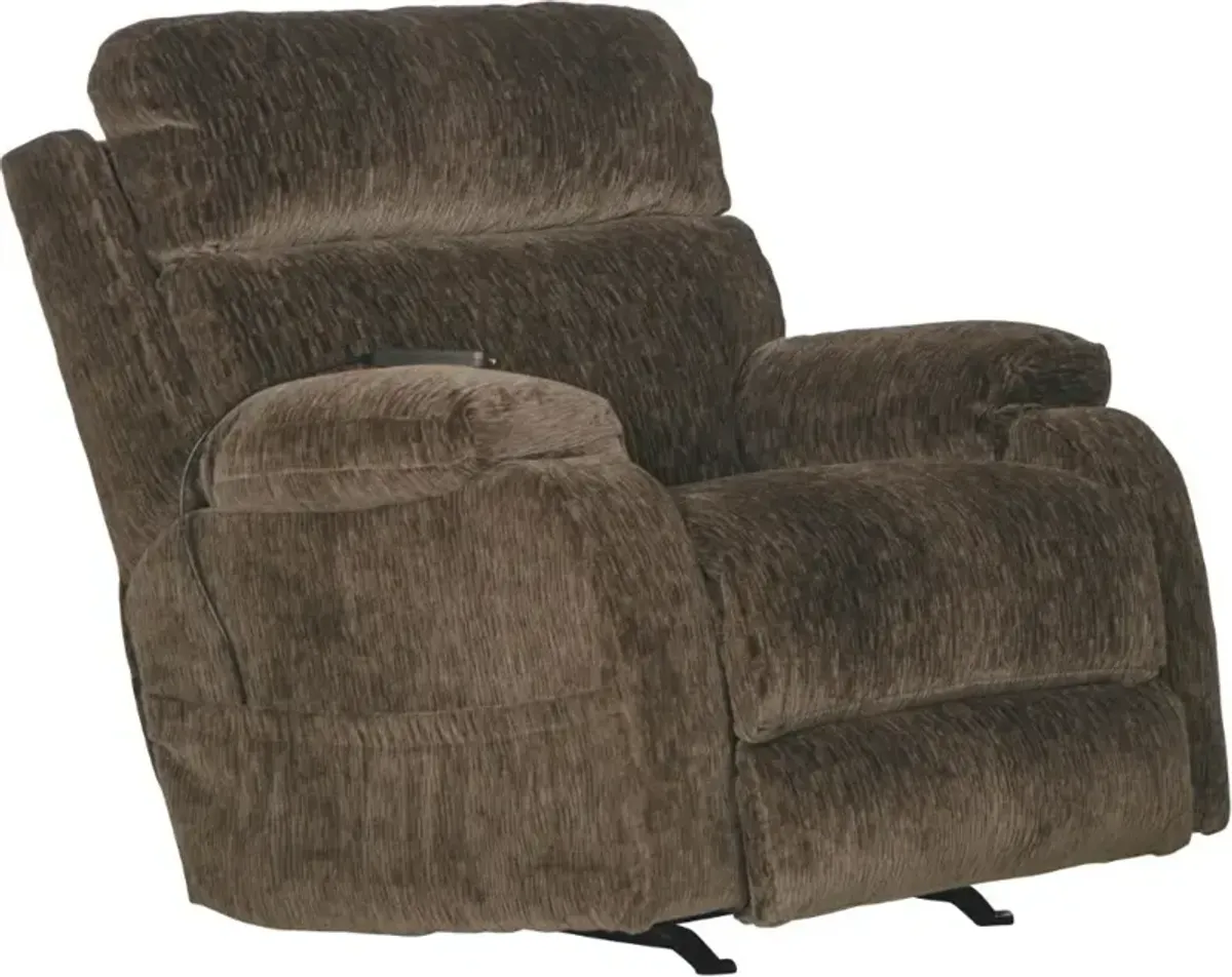 iAmerica Macy Mink Power Rocker Recliner with Power Headrest and Lumbar