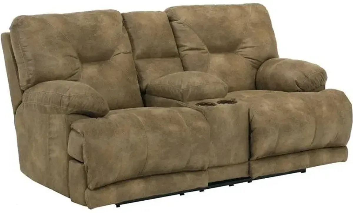 iAmerica Odyssey Brandy Power Lay-Flat Reclining Console Loveseat