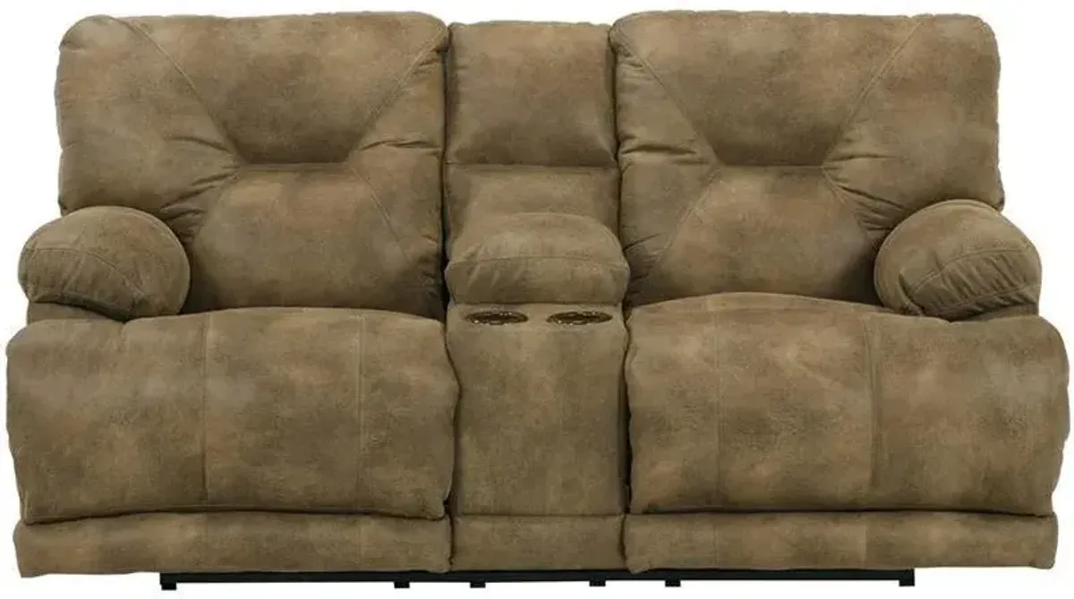 iAmerica Odyssey Brandy Power Lay-Flat Reclining Console Loveseat